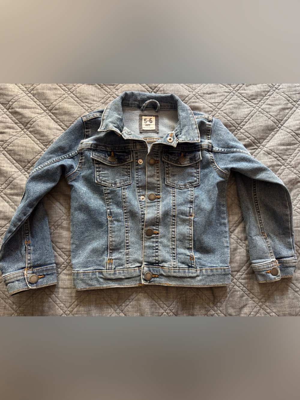 Cotton On Kids Light Blue Denim Jacket Sz 5/6